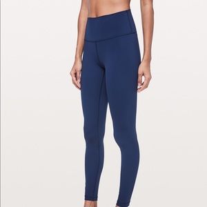 lululemon navy wunder under 25 inch leggings